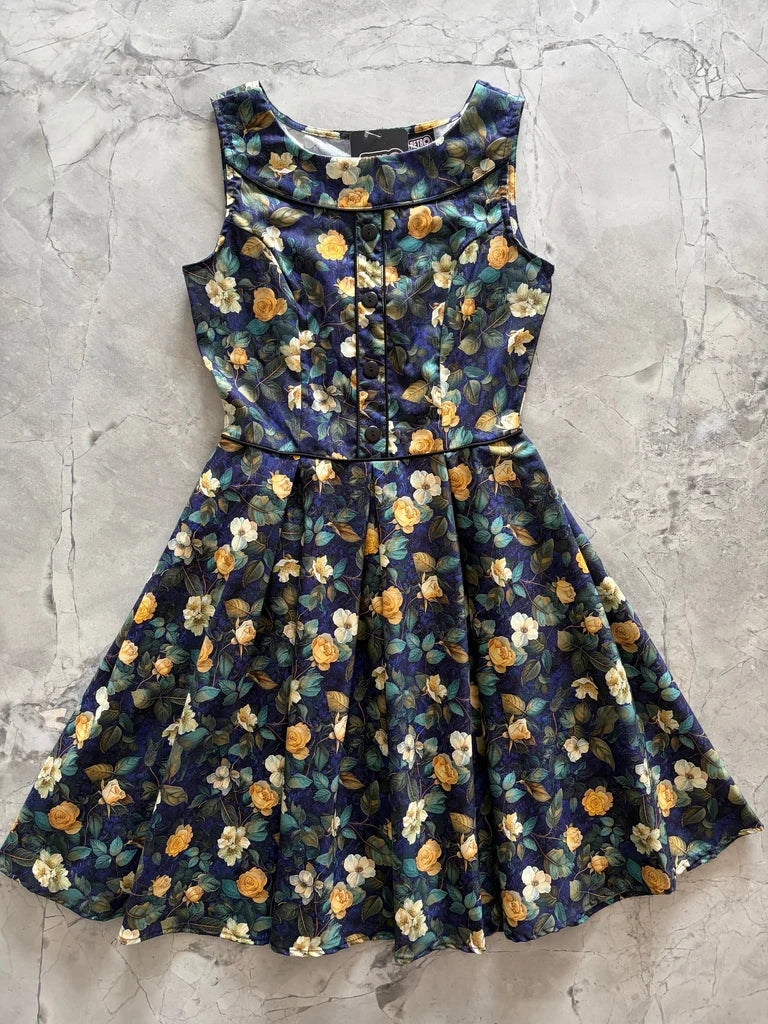 PREORDER - Elizabeth Dress in Rose Floral - Estimated dispatch 7th of October