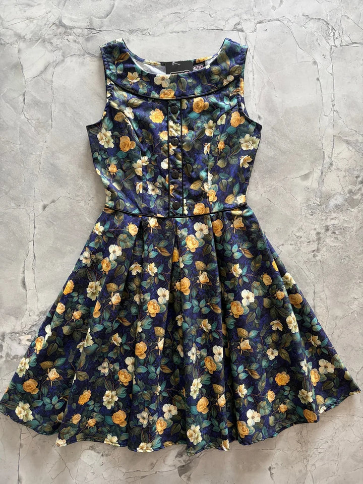 PREORDER - Elizabeth Dress in Rose Floral - Estimated dispatch 7th of October