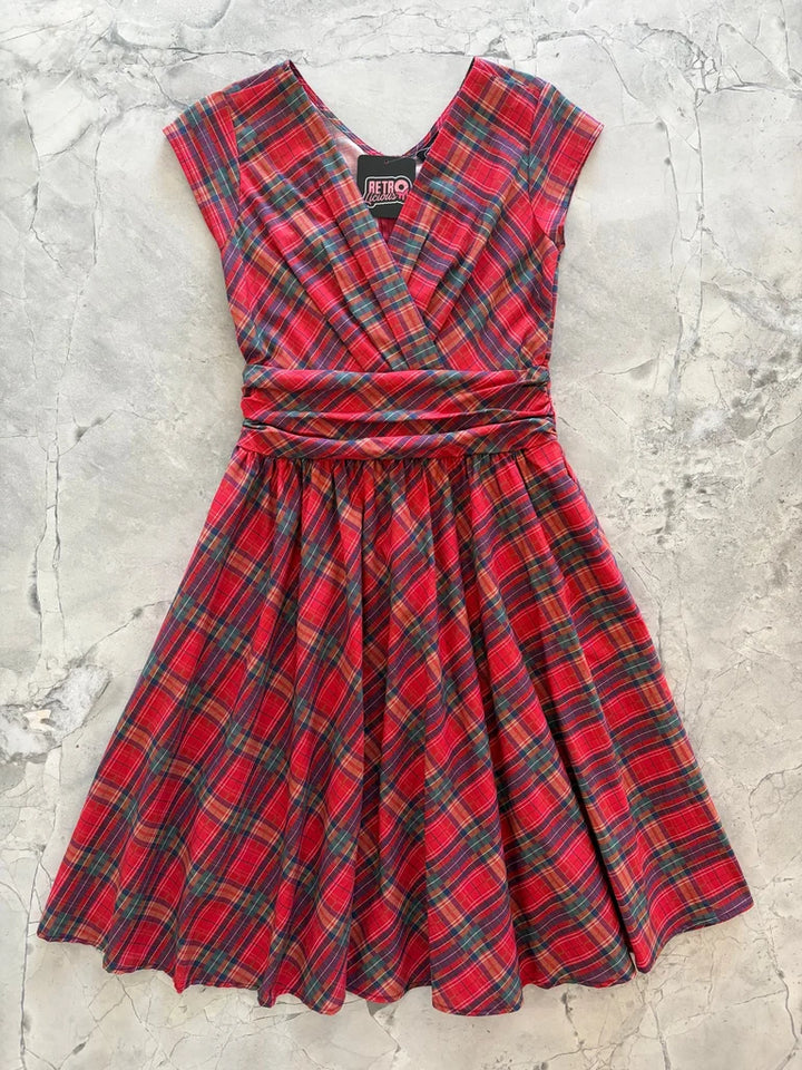 PREORDER - Red Plaid Greta Dress - Expected dispatch date 29th of October