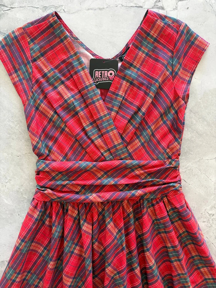 PREORDER - Red Plaid Greta Dress - Expected dispatch date 29th of October