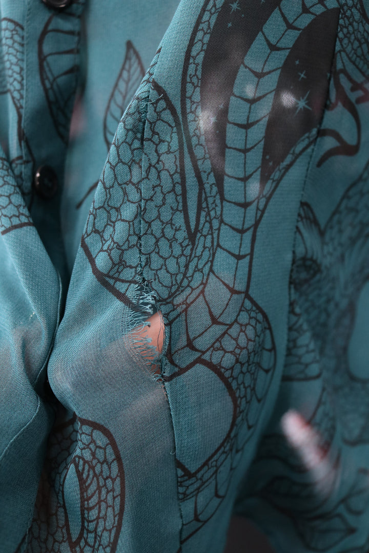 Hell Bunny Venom Blouse - size 14 (L)