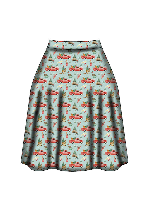 Iris Swing Skirt - Aussie Christmas - Preorder for dispatch 28th of October