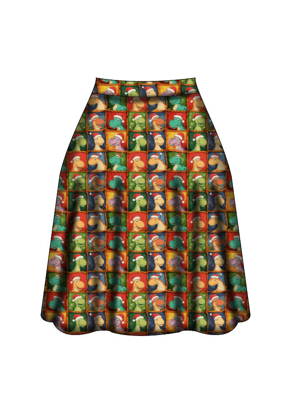 Iris Swing Skirt - Dino's First Christmas - Preorder for dispatch 28th of October