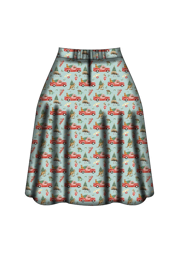 Iris Swing Skirt - Aussie Christmas - Preorder for dispatch 28th of October