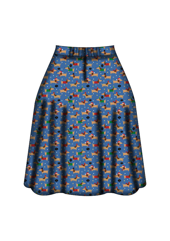 Iris Swing Skirt - Long Dog's Christmas - Preorder for dispatch 28th of October