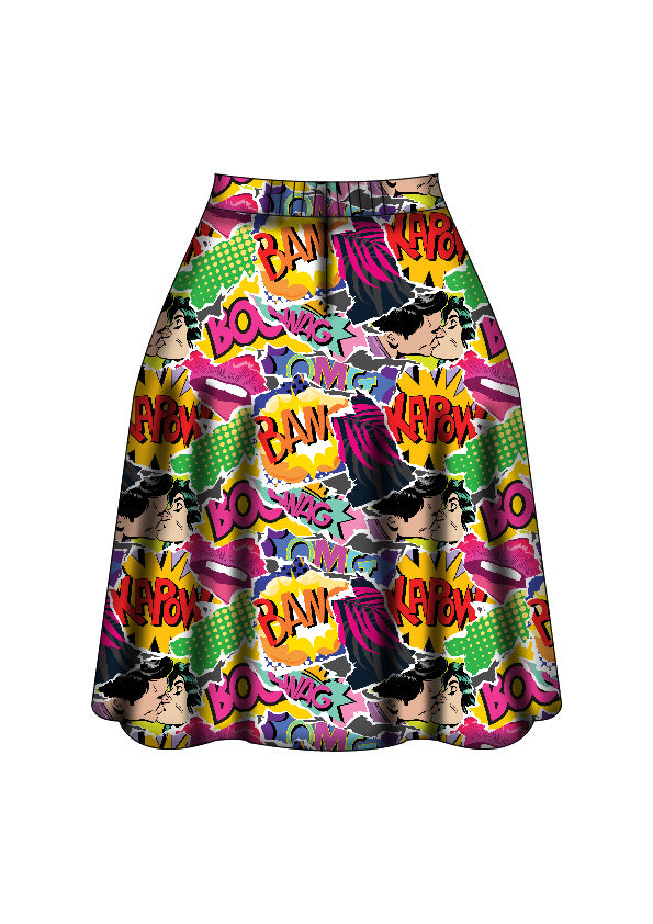 Iris Swing Skirt - Comic - Preorder for dispatch 27th September
