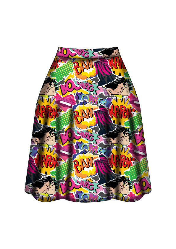 Iris Swing Skirt - Comic - Preorder for dispatch 27th September