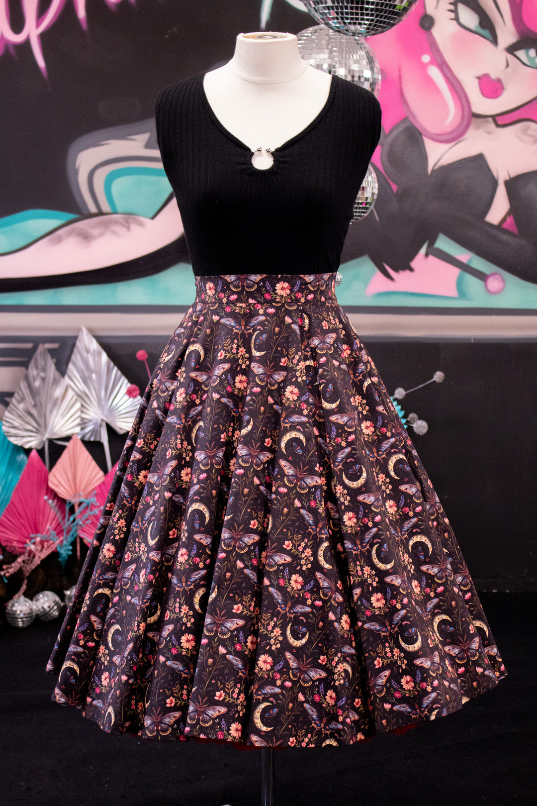 Iris Swing Skirt - Moonlight Bloom