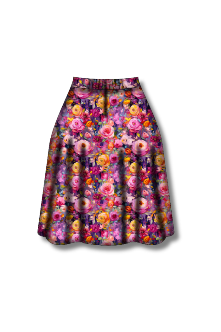 PREORDER - Iris Swing Skirt - Painted in Bloom - Estimated dispatch date 27th of October