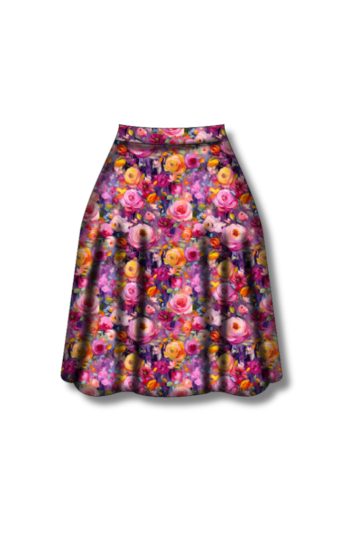 PREORDER - Iris Swing Skirt - Painted in Bloom - Estimated dispatch date 27th of October