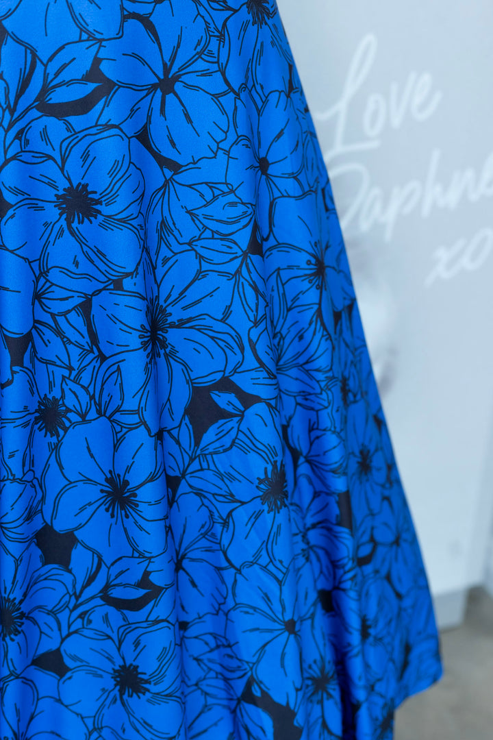 Julia Blue Floral Tea Dress