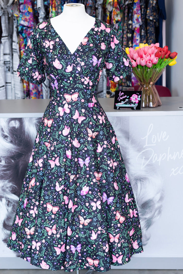 Julia Butterfly Garden Midi Dress
