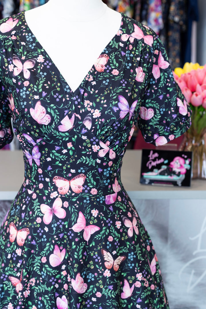 Julia Butterfly Garden Midi Dress
