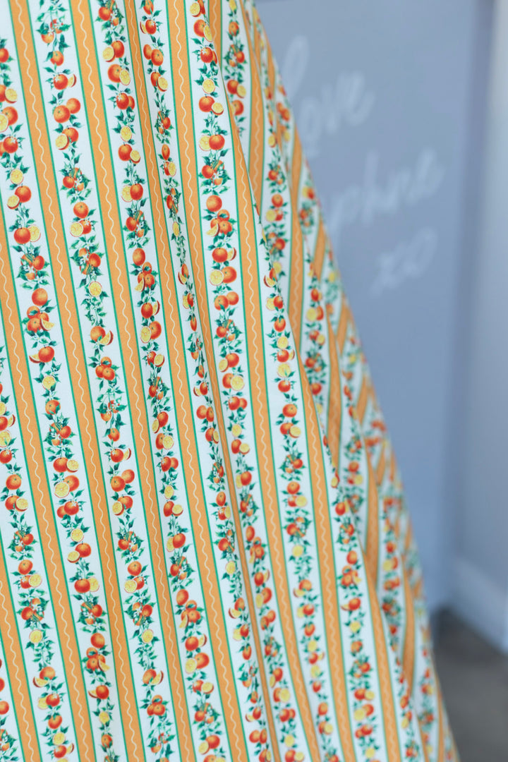 Julia Orange Stripe Tea Dress
