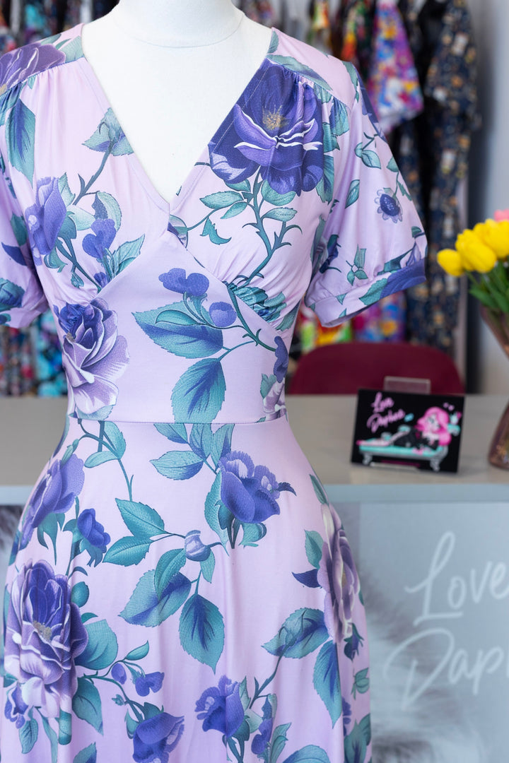 Julia Purple Rose Tea Dress