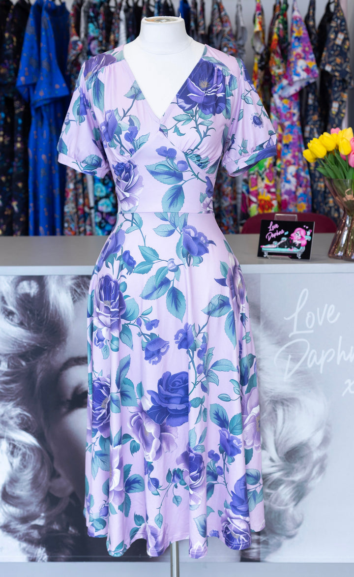 Julia Purple Rose Tea Dress