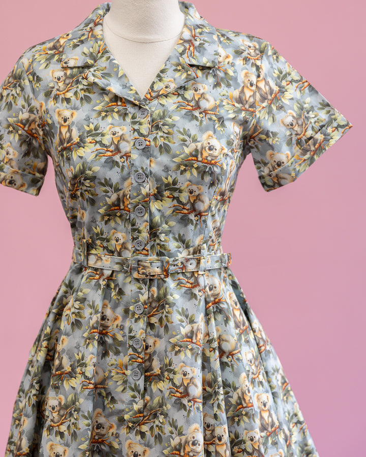 Peggy Swing Dress in Koala Dreaming