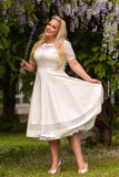 Tess Lace Embroidered Dress in White