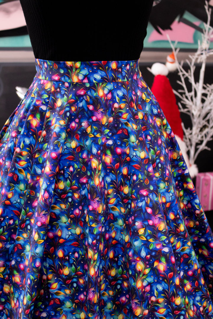 PREORDER - Iris Swing Skirt - Christmas Lights - Estimate dispatch 10th of December