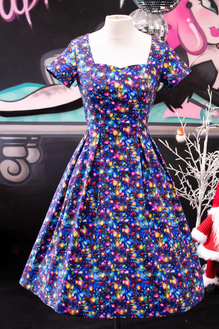 PREORDER - Pixie Sweetheart Dress - Christmas Lights - Estimate dispatch 10th of December