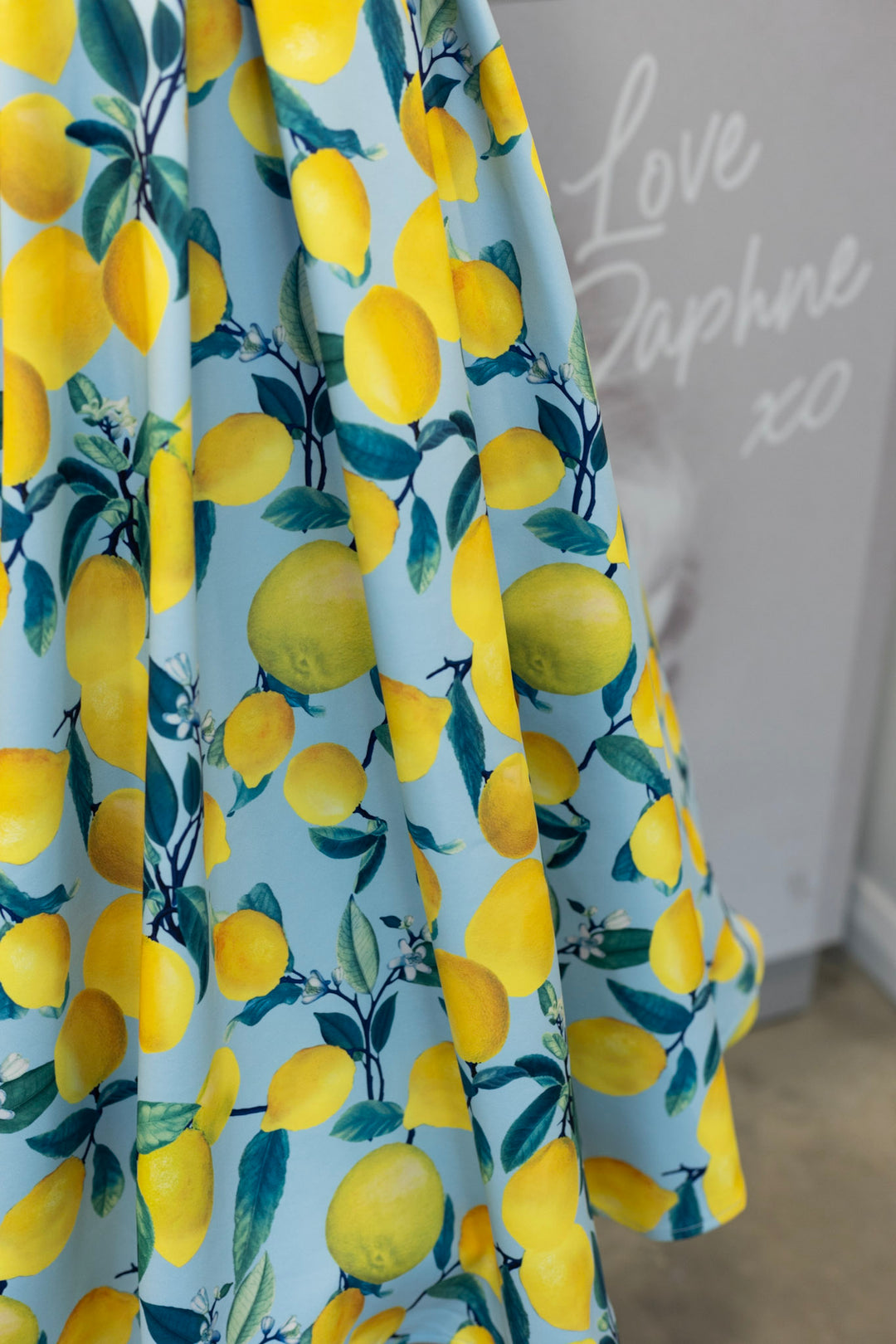 PREORDER - Lily Blue Lemon Print Swing Dress - Expected dispatch date 8th of July