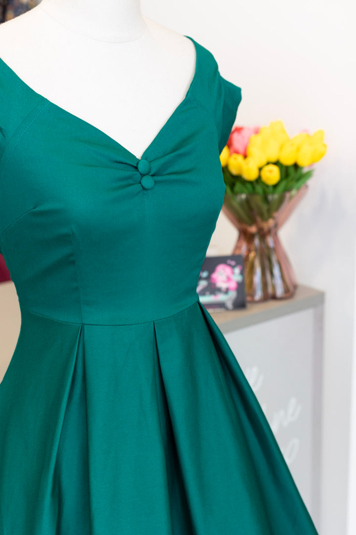Lily Blue Green Emerald Swing Dress
