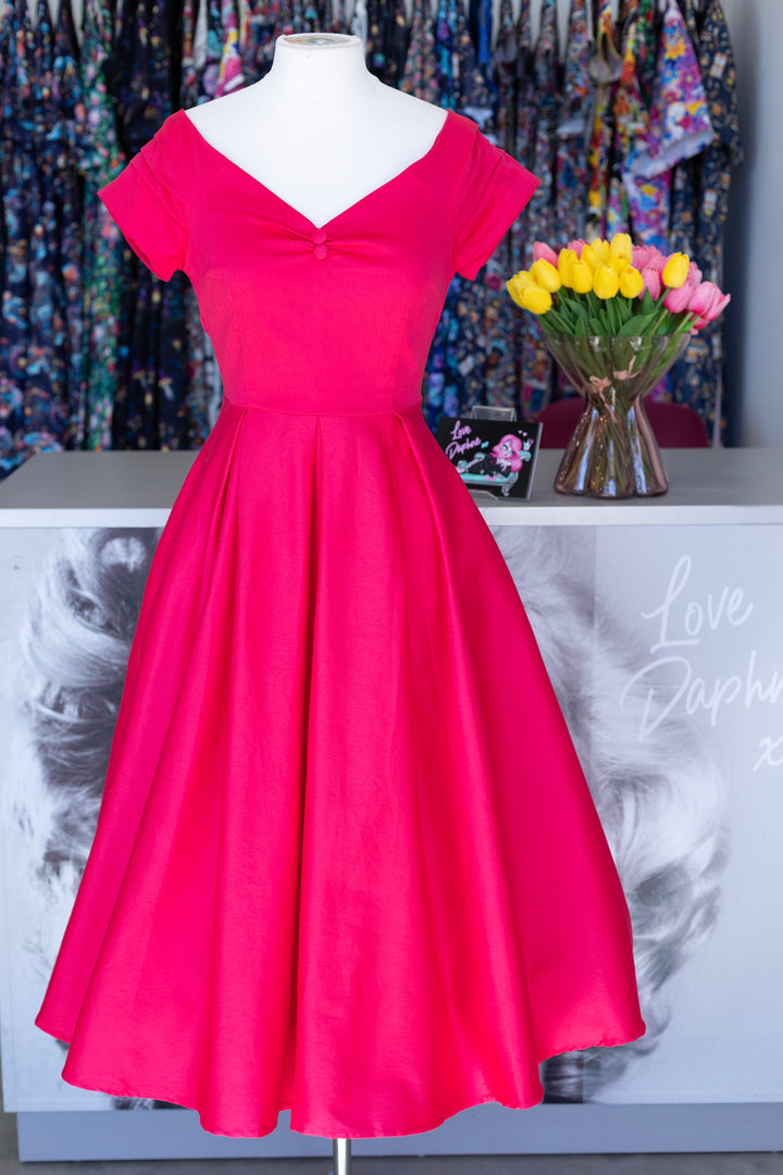 PREORDER - Lily Hot Pink Swing Dress - Expected dispatch 15th of September