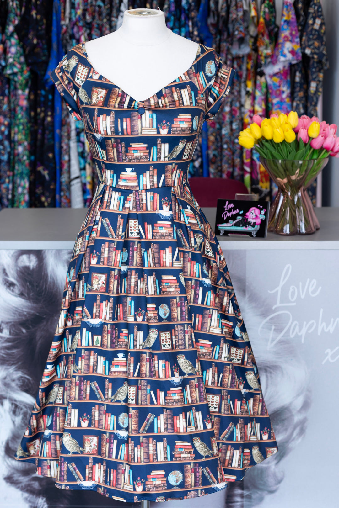 PREORDER - Lily Library Book & Owl Dress - Expected dispatch 15th of September