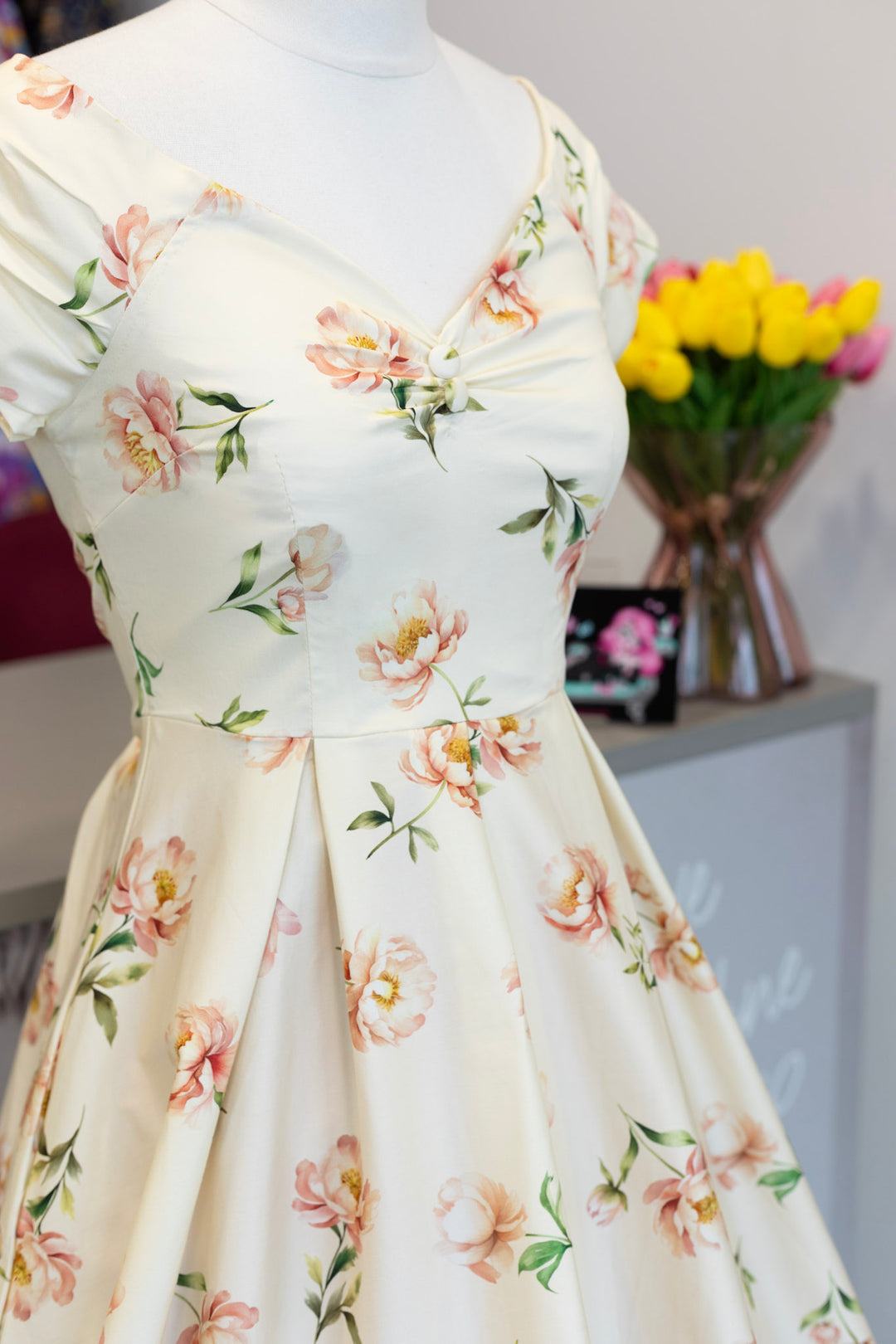 Lily Light Pink Peony Dress