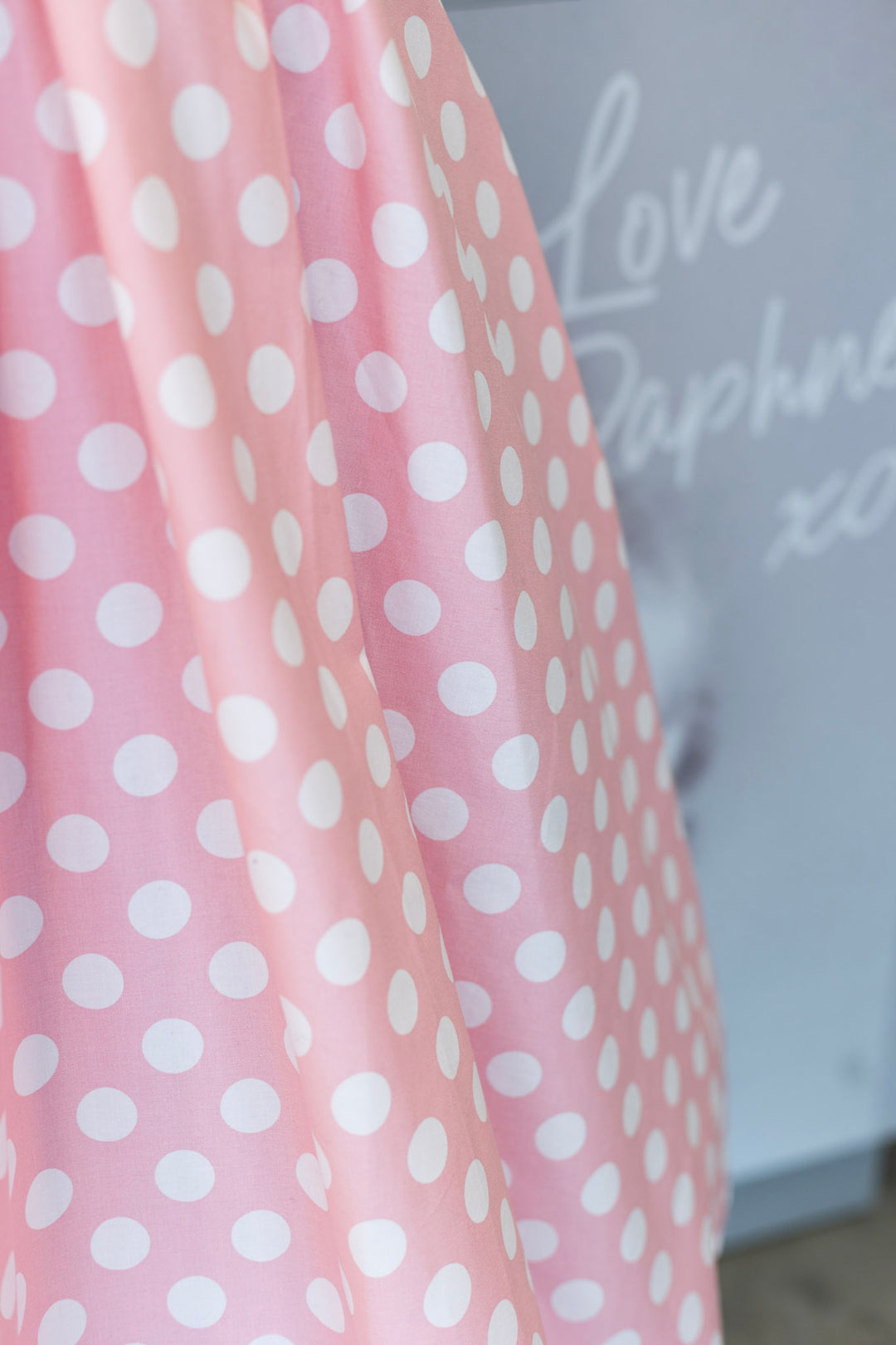 Lily Light Pink Polka Dot Dress