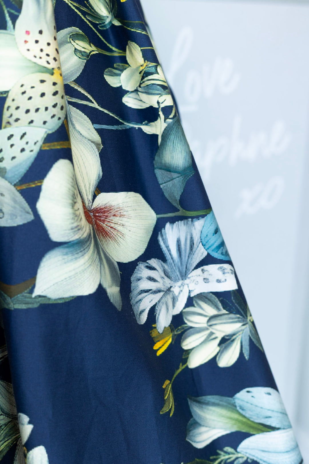 Lily Dress in Navy Tropical Floral