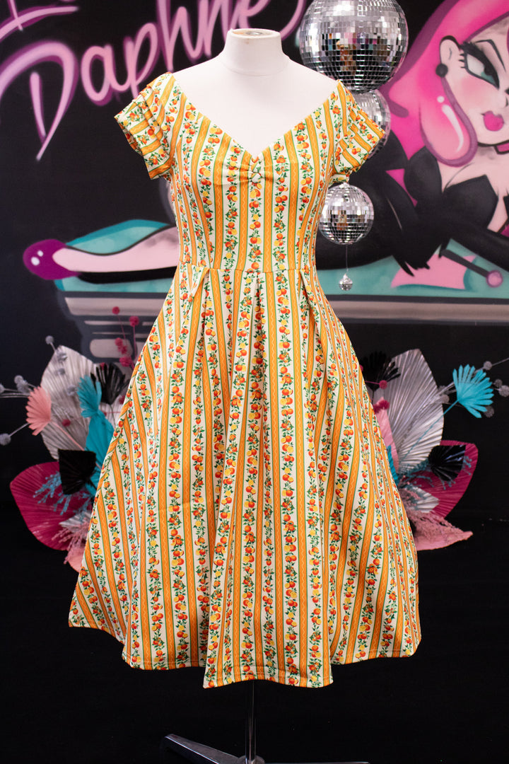 Lily Sicilian Orange Dress - Preorder for dispatch 16th September
