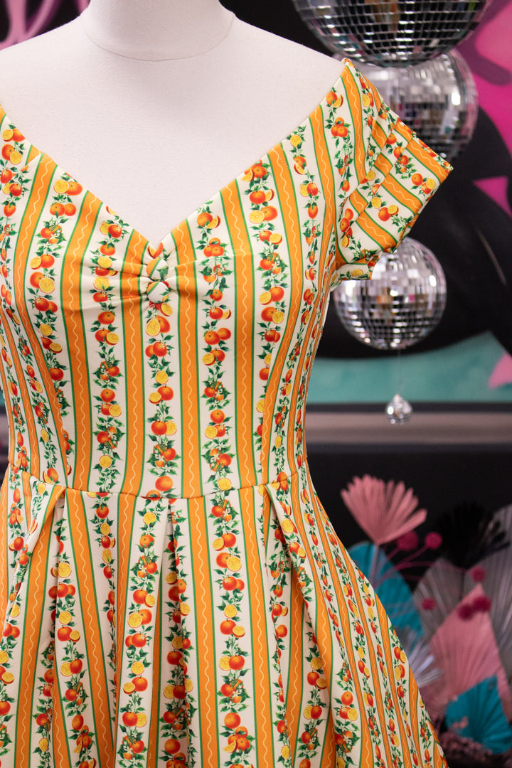 Lily Sicilian Orange Dress - Preorder for dispatch 16th September