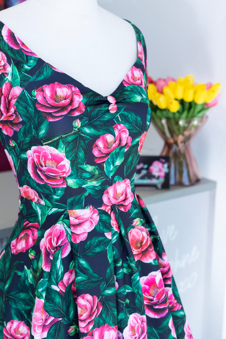 Lily Pink Camellia Swing Dress
