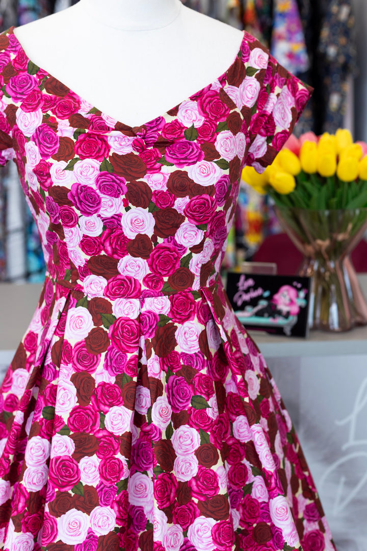 Lily Dress in Pink Rose Garden
