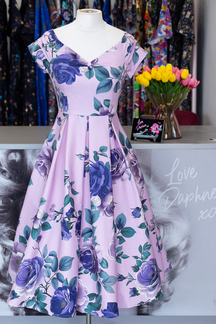 Lily Purple Floral Dress