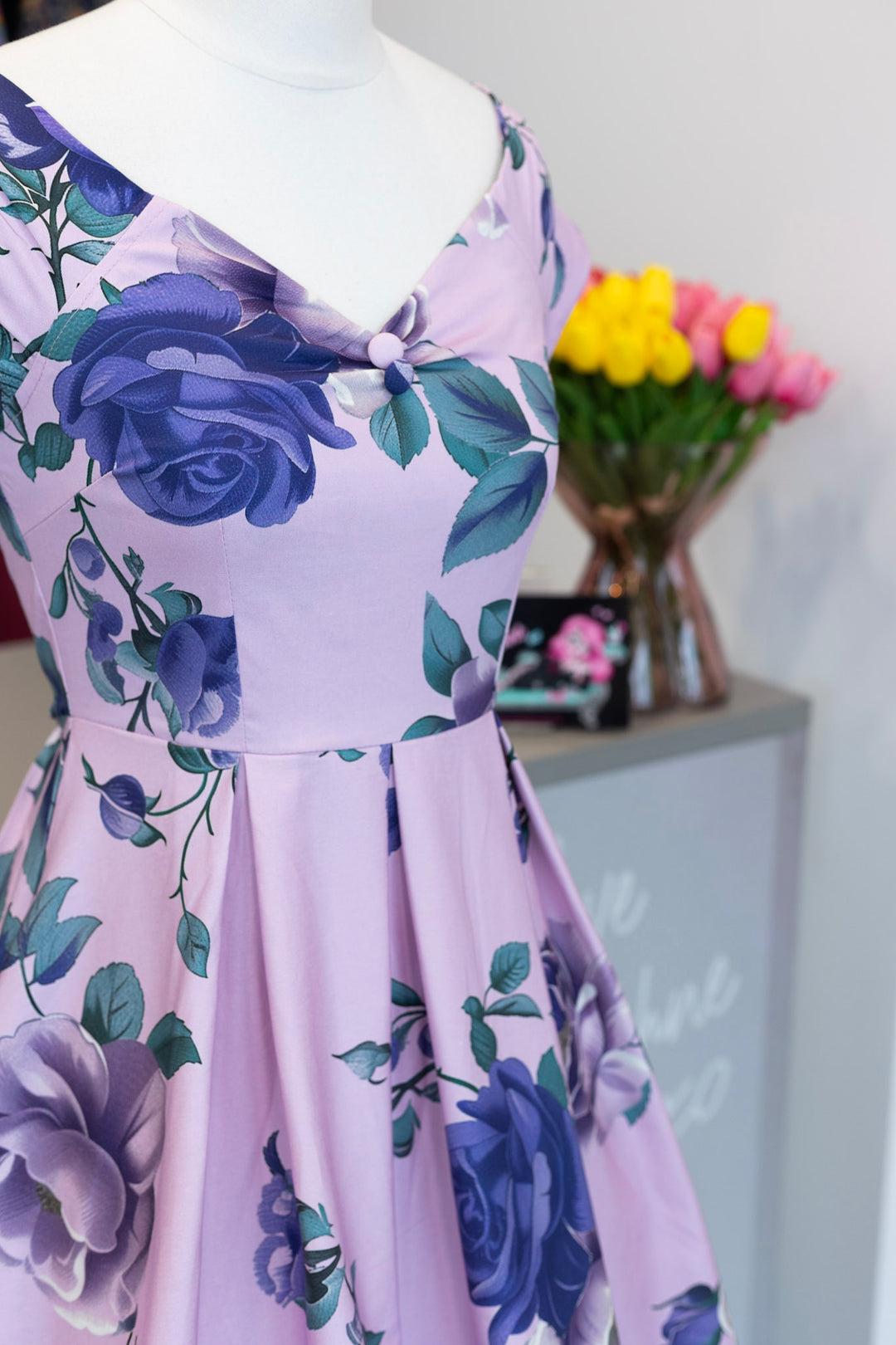 Lily Purple Floral Dress