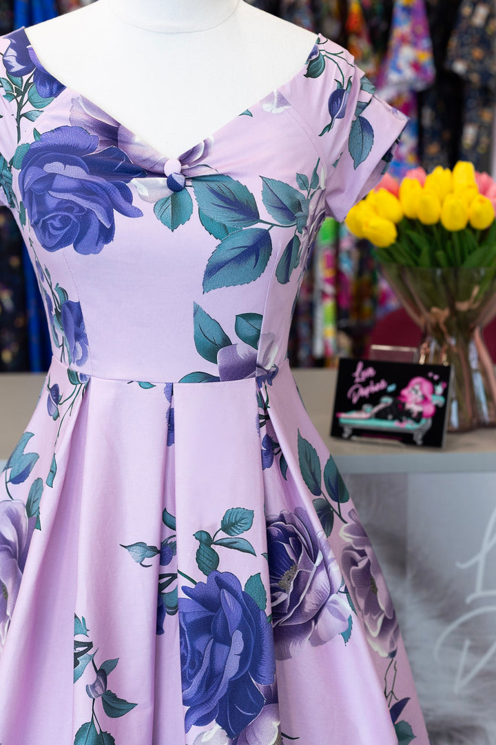 Lily Purple Floral Dress