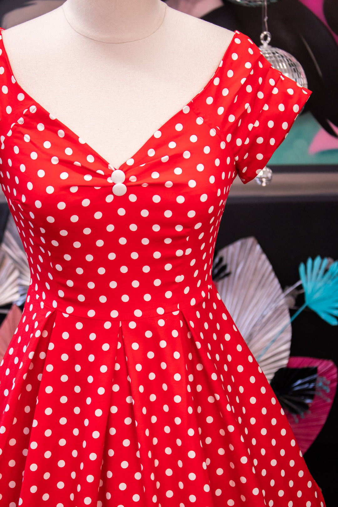 Lily Dress in Red Polka