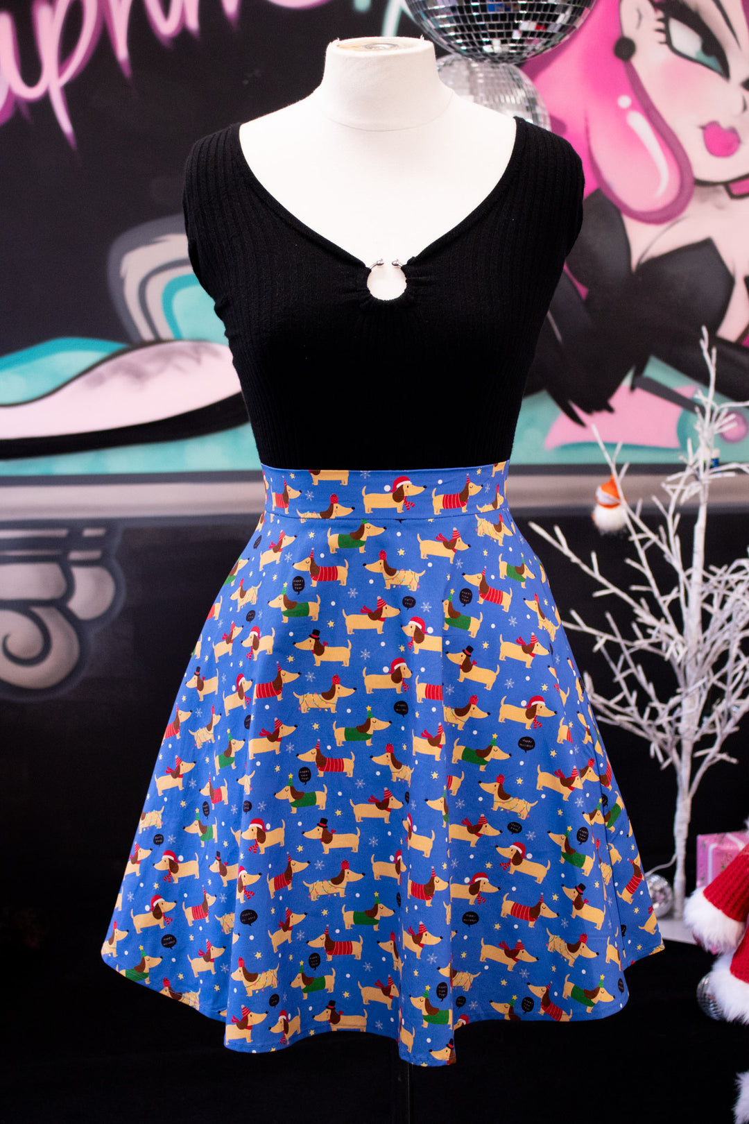 INSTOCK - Nellie Skater Skirt - Long Dog's Christmas