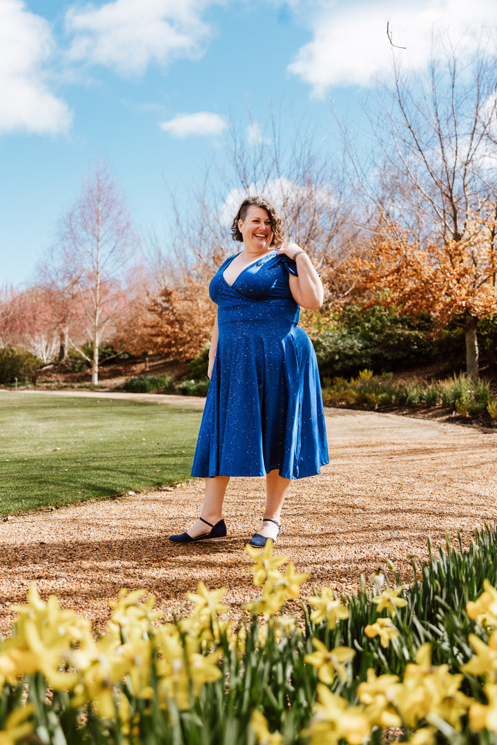 Mimi Swing Dress - Blue Sparkle
