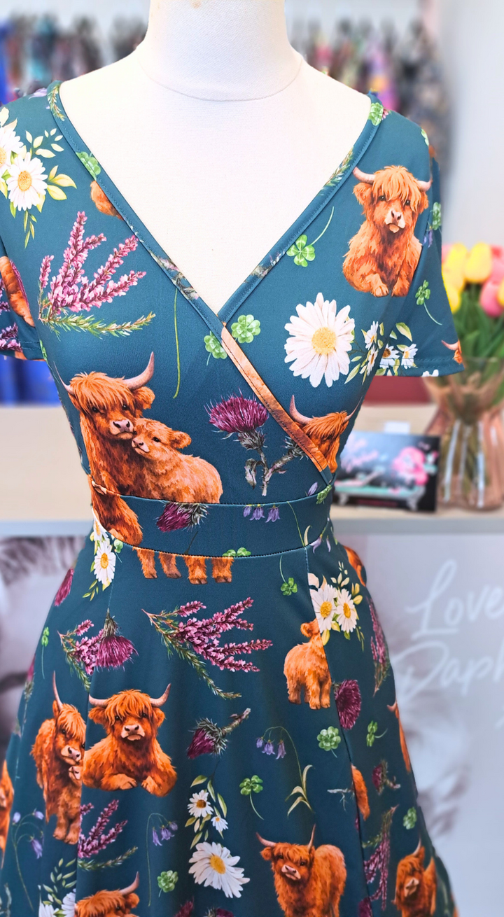 Highland Cow Lyra Dress