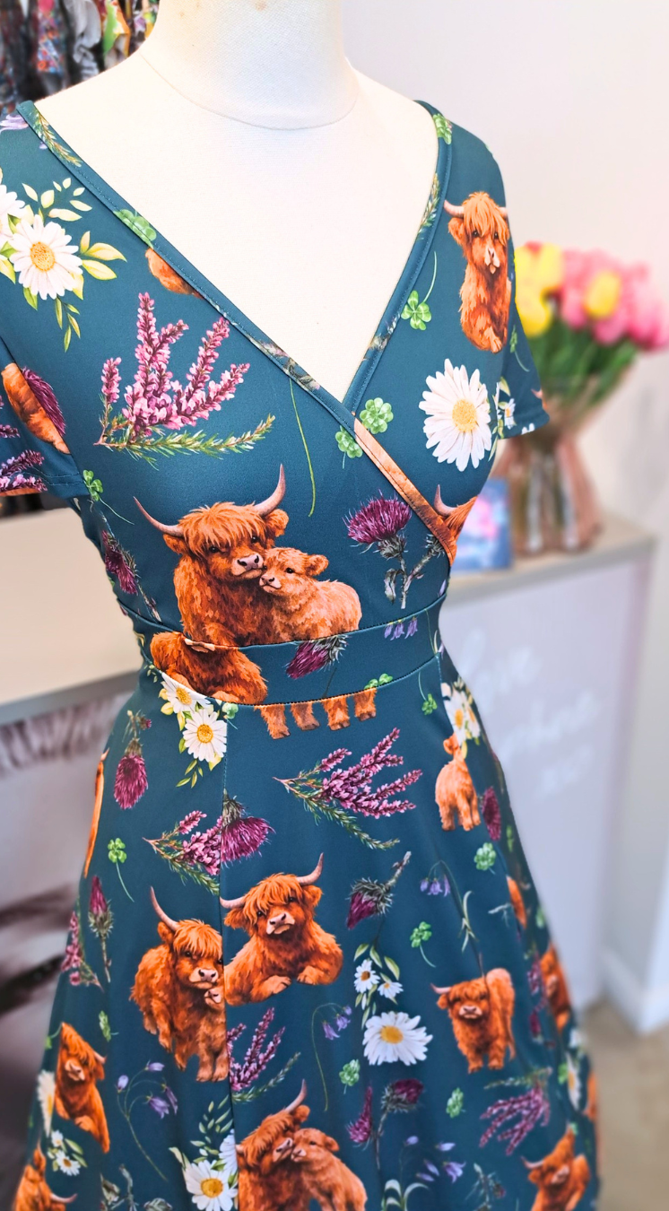 Highland Cow Lyra Dress