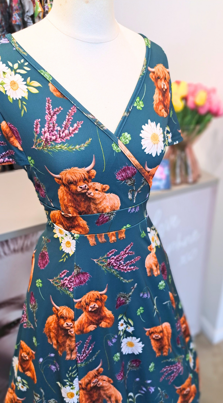 Highland Cow Lyra Dress