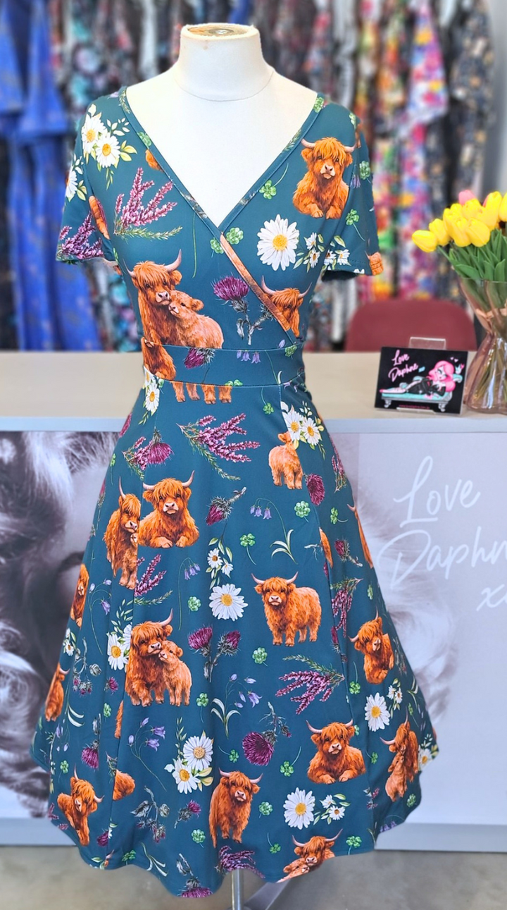 Highland Cow Lyra Dress