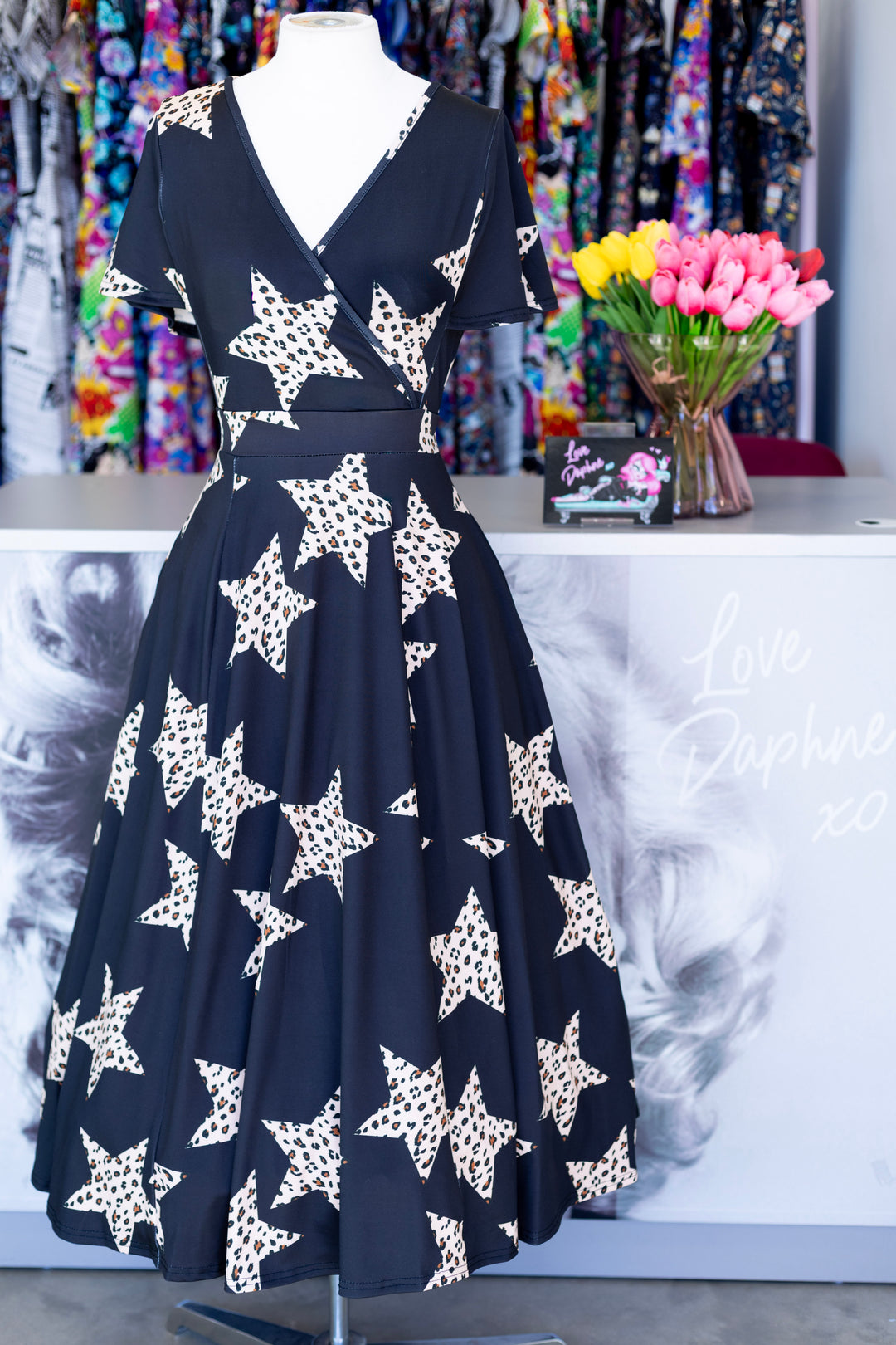 Leopard Stars Lyra Dress