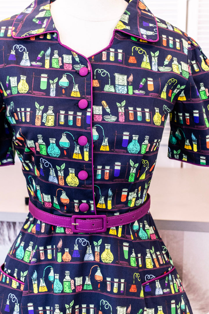 Mabel Blue Science Shirt Dress