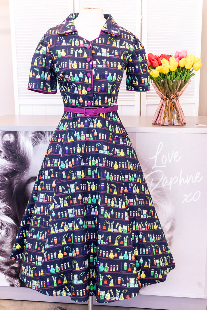 Mabel Blue Science Shirt Dress