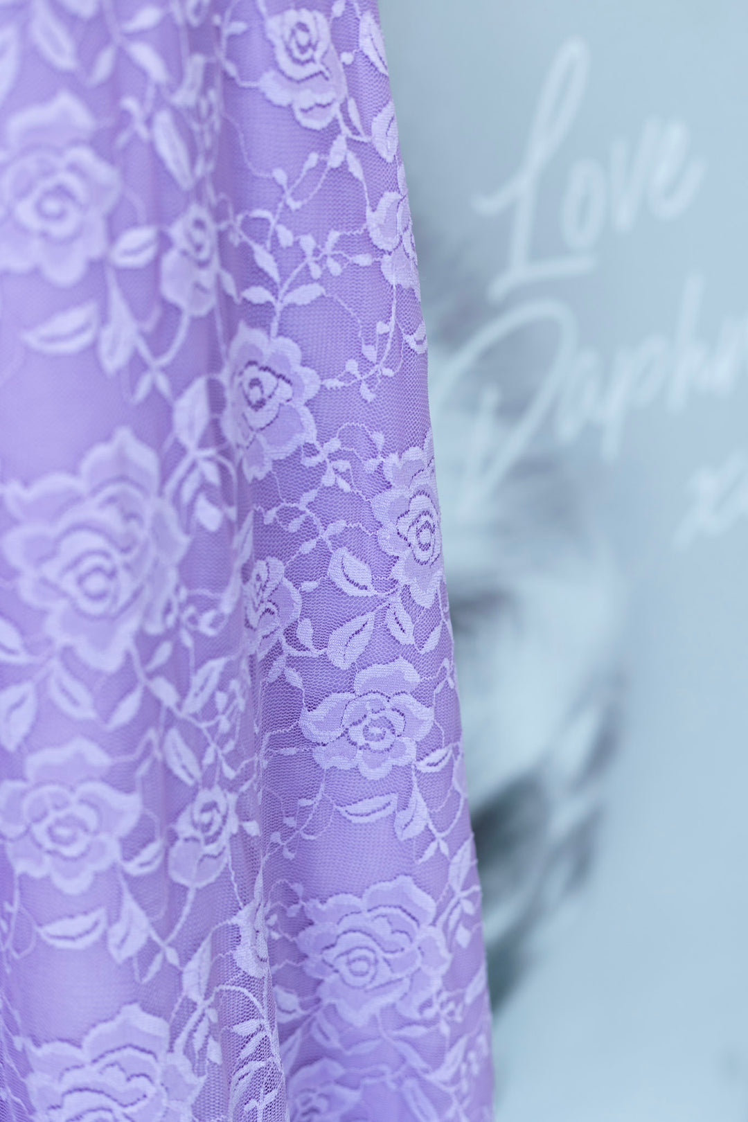 Madeline Long Sleeve Lace Dress in Lilac