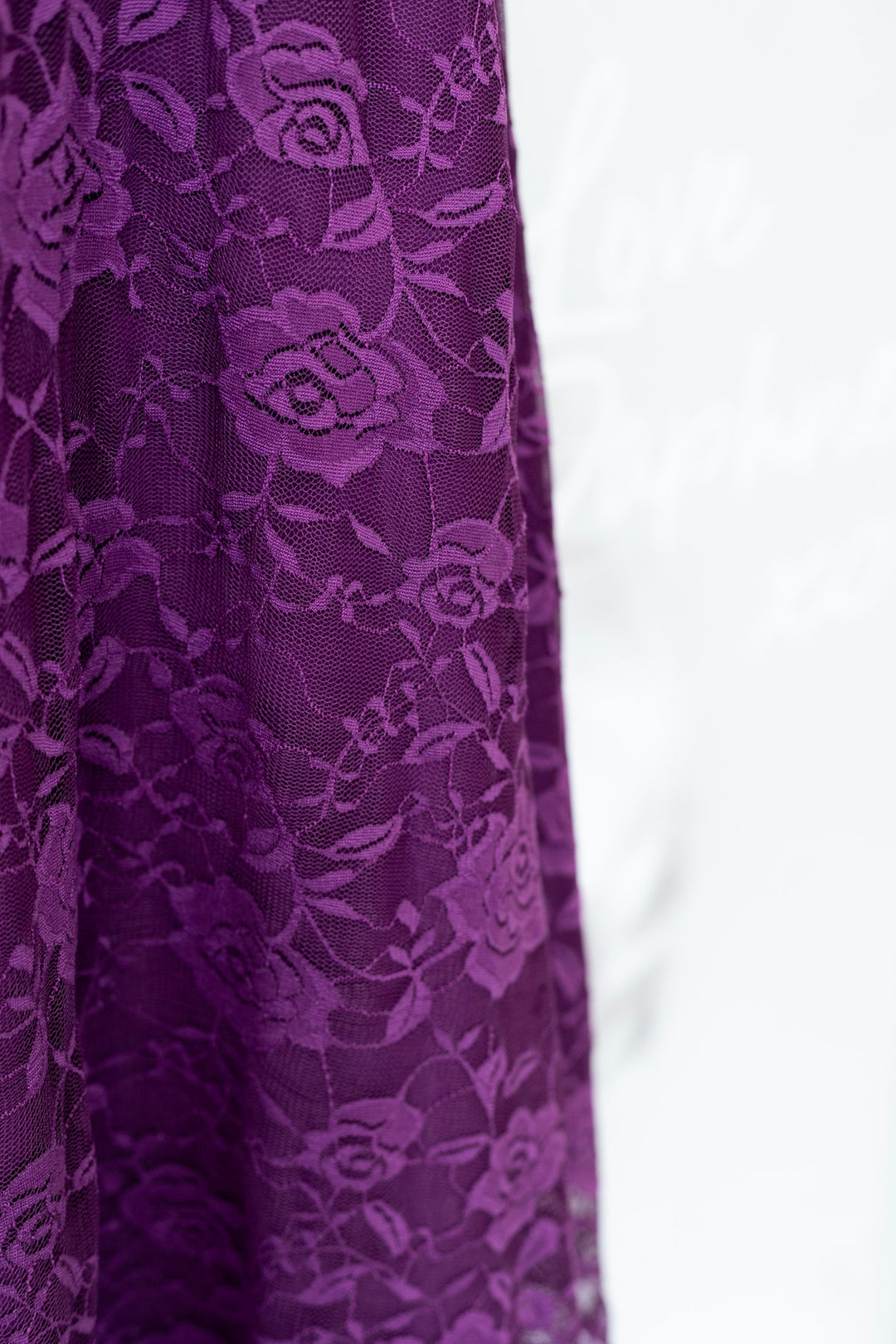 Madeline Long Sleeve Lace Dress in Purple